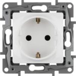 Розетка 1-м СП Etika 16А IP20 250В 2P+E с заземл. немецк. стандарт винтов. клеммы механизм бел. IEK 672221 — изображение 5