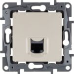 Розетка компьютерная 1-м СП Etika RJ45 кат.5E UTP механизм сл. кость IEK 672341 — изображение 4