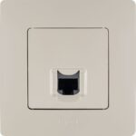 Розетка компьютерная 1-м СП Etika RJ45 кат.5E UTP механизм сл. кость IEK 672341 — изображение 5