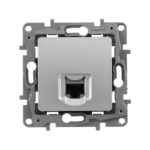 Розетка компьютерная 1-м СП Etika RJ45 кат.5E UTP механизм алюм. IEK 672441 — изображение 2