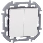 Выключатель 2-кл. Inspiria 10А IP20 250В 10AX механизм бел. IEK 673620