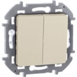 Выключатель 2-кл. Inspiria 10А IP20 250В 10AX механизм сл. кость IEK 673621