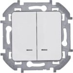 Выключатель 2-кл. Inspiria 10А IP20 250В 10AX с подсветкой/индикацией механизм бел. IEK 673630 — изображение 5