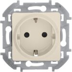 Розетка 1-м СП Inspiria 16А IP20 250В 2P+E защ. шторки немецк. стандарт механизм сл. кость IEK 673731 — изображение 2