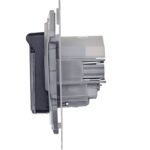Розетка 1-м СП Inspiria 16А IP44 250В 2P+E защ. шторки с крышкой немецк. стандарт механизм антрацит IEK 673743 — изображение 3
