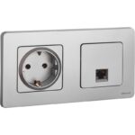 Розетка компьютерная Inspiria RJ45 кат.5E UTP алюм. IEK 673827 — изображение 5