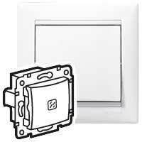 694261_1.jpeg Выключатель 1-кл. СП Valena 10А IP31 с подсветкой механизм бел. (DIY-упак.) Leg 694261 — изображение 1