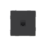 Розетка компьютерная 1-м KANT RJ45 кат.6A без шторки черн. уголь DKC 7012673