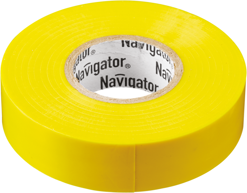 71112_1.png Изолента ПВХ 19мм (рул.20м) желт. NIT-A19-20/Y Navigator 71112 — изображение 1