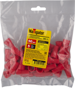 Соединитель проводов СИЗ-5 5.0-20.0 красн. NSC-5-R (уп.50шт) Navigator 71139 — изображение 2