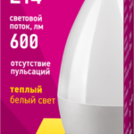 Лампа светодиодная 71 628 OLL-C37-6-230-2.7K-E14-FR 6Вт свеча 2700К тепл. бел. E14 600лм 176-264В ОНЛАЙТ 71628 — изображение 2