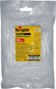 Дюбель-хомут для круглого кабеля 71 850 NCU-11-18-55-50/WH бел. (уп.50шт) Navigator 71850 — изображение 2