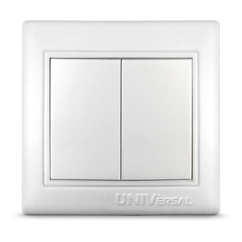 75155.jpg Выключатель 2-кл. СП Севиль 10А IP20 бел. UNIVersal С0023 — изображение 1