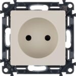 Розетка 1-м СП Valena Life 16А IP20 250В 2P защ. шторки безвинтов. клеммы с лицев. панелью механизм сл. кость Leg 753516
