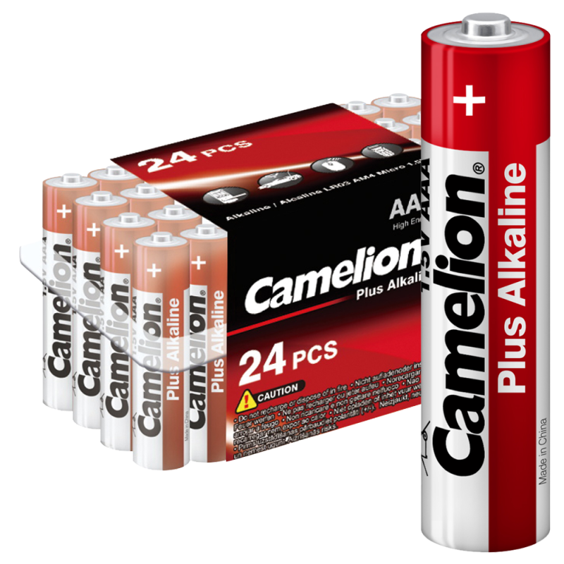 7615_1.png Элемент питания алкалиновый AAA/LR03 1.5В Plus Alkaline LR03-PB24 (уп.24шт) Camelion 7615 — изображение 1
