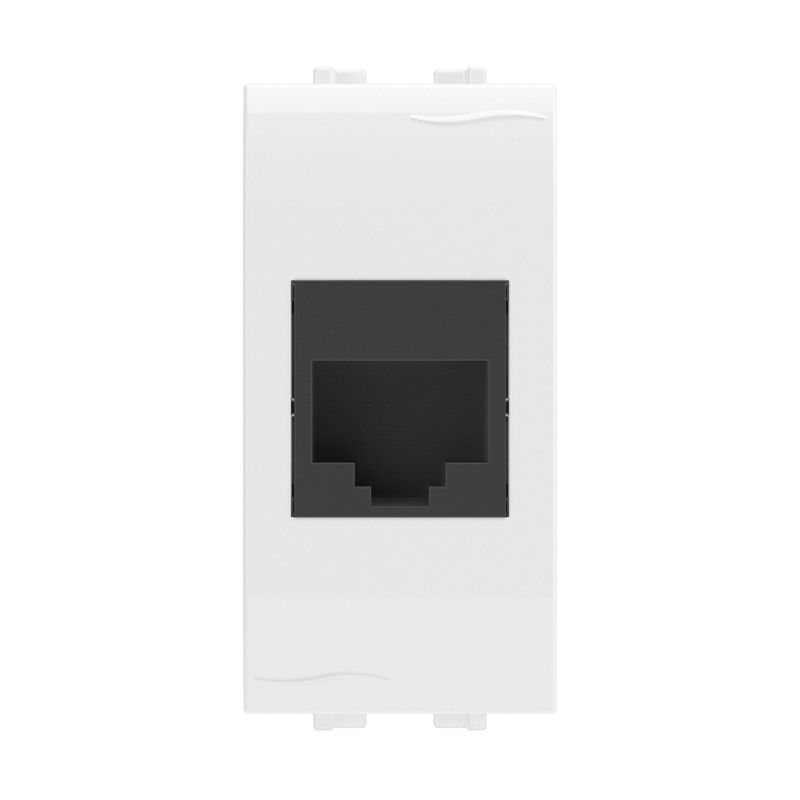 76654B_1.jpeg Розетка компьютерная 1-м СП 1мод. Brava RJ45 кат.5E бел. DKC 76654B — изображение 1