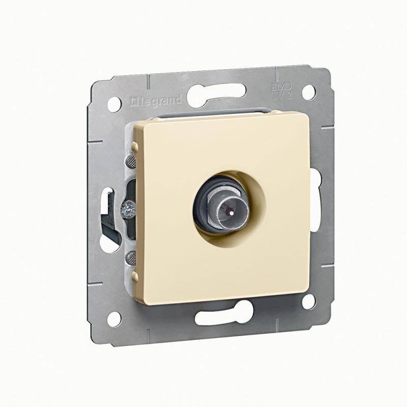 773779_1.jpeg Розетка телевизионная оконечная TV СП Cariva 10дБ 2150/2400МГц сл. кость Leg 773779 — изображение 1