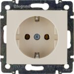 Розетка 1-м СП Valena 16А IP20 с заземл. на винтах механизм сл. кость IEK 774320 — изображение 4