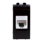 Розетка компьютерная 1-м СП 1мод. Brava RJ45 кат.5E черн. DKC 77654N