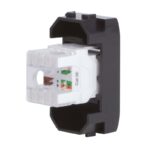 Розетка компьютерная 1-м СП 1мод. Brava RJ45 кат.5E черн. DKC 77654N — изображение 2