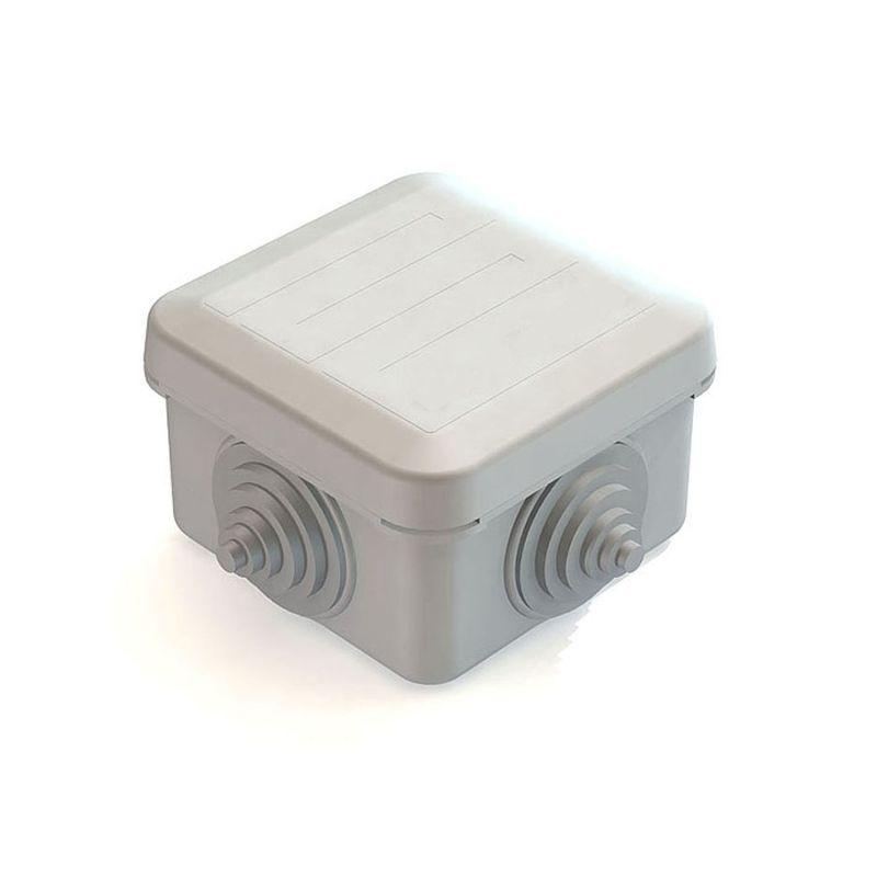8820012_1.jpeg Коробка распаячная для наружного монтажа 70х70х40мм IP55 4 гермоввода с защелк. крышкой CHINT 8820012 — изображение 1