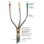Муфта кабельная концевая внутр. уст. 10кВ 10КВТпН-3х(70-120) с болтов. наконечн. Нева-Транс Комплект 22020055 — изображение 2