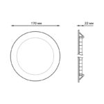 Светильник светодиодный Slim 12Вт 6500К IP20 990лм 220-240В ДВО круг бел. GAUSS 939111312 — изображение 3