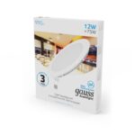 Светильник светодиодный Slim 12Вт 6500К IP20 990лм 220-240В ДВО круг бел. GAUSS 939111312 — изображение 4