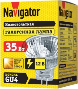 Лампа галогенная 94 201 MR11 35Вт 12В 2000h Navigator 94201 — изображение 3