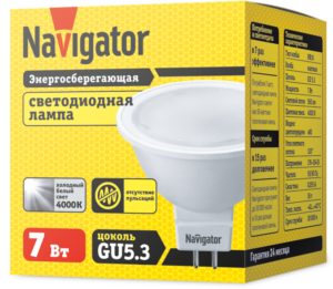 Лампа светодиодная 94 245 NLL-MR16-7-230-4K-GU5.3 7Вт 4000К нейтр. бел. GU5.3 500лм 220-240В Navigator 94245 — изображение 3