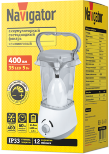 Фонарь аккумуляторный кемпинговый 94 773 NPT-CA13-ACCU 50LED 350лм диммер 20-100проц. аккум. 4.4А.ч NAVIGATOR 94773 — изображение 2