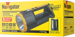 Фонарь-прожектор аккумуляторный 95 566 NPT-SP36-ACCU прожектор/кемпинг 1LED 5W+50COB 8Вт 3хli-ion 1.2А.ч Navigator 95566 — изображение 3