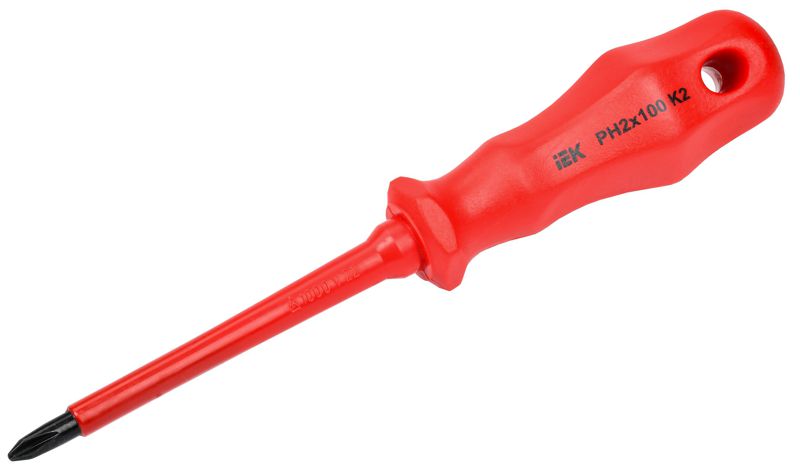 A2L3-SC30-K2-PH-20-100_1.jpeg Отвертка диэлектрическая крестовая Ph2х100мм K2 1000В ARMA2L 3 IEK A2L3-SC30-K2-PH-20-100 — изображение 1