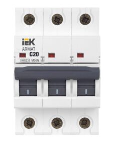 Выключатель автоматический модульный 3п C 20А M06N ARMAT IEK AR-M06N-3-C020 — изображение 9