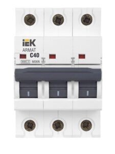 Выключатель автоматический модульный 3п C 40А M06N ARMAT IEK AR-M06N-3-C040 — изображение 10