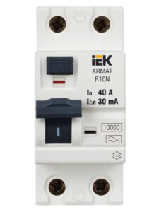 Выключатель дифференциального тока (УЗО) 2п 40А 30мА тип A ВДТ R10N ARMAT IEK AR-R10N-2-040A030 — изображение 10