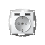 Розетка 1-м СП AtlasDesign 16А IP20 с 2-мя заряд. устройствами USB тип A+A 5В/2.4А 2х5В/1.2А механизм бел. SE ATN000130 — изображение 6