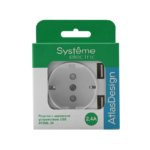 Розетка 1-м СП AtlasDesign 16А IP20 с 2-мя заряд. устройствами USB тип A+A 5В/2.4А 2х5В/1.2А механизм бел. SE ATN000130 — изображение 3