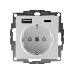 Розетка AtlasDesign 16А с 2-мя заряд. устройствами USB тип A+C 5В/2.4А 2х5В/1.2А механизм бел. SE ATN000132 — изображение 5