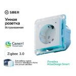 Розетка AtlasDesign Smart 16А L+N с заземл. защ. шторки Zigbee механизм бел. SE ATN000145Z — изображение 3