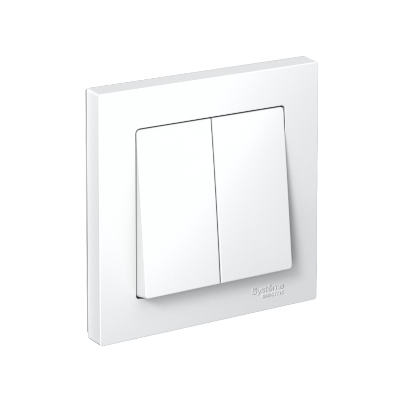 ATN000152_2.png Выключатель 2-кл. СП AtlasDesign 10А IP20 (сх. 5) 10AX в сборе бел. SE ATN000152 — изображение 1