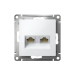 Розетка компьютерная 2-м AtlasDesign RJ45 кат.5E механизм бел. SE ATN000185 — изображение 2