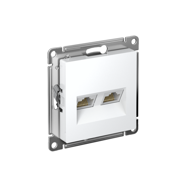 ATN000185_2.png Розетка компьютерная 2-м AtlasDesign RJ45 кат.5E механизм бел. SE ATN000185 — изображение 1