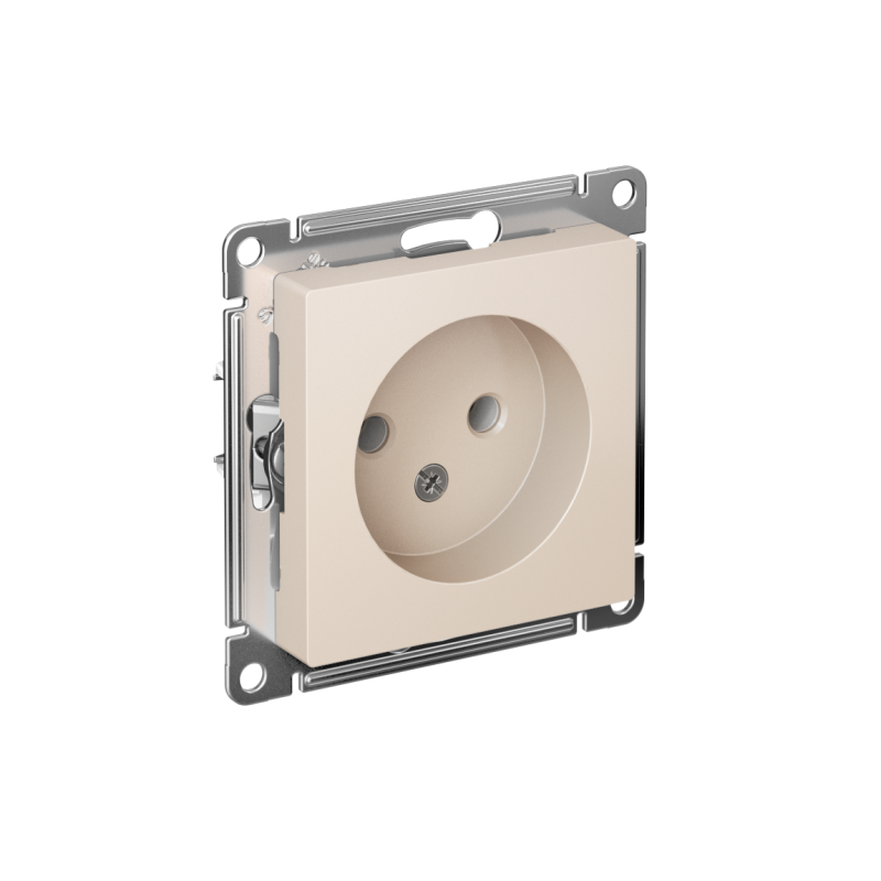 ATN000241_2.png Розетка 1-м СП AtlasDesign 16А IP20 без заземл. без защ. шторок механизм беж. SE ATN000241 — изображение 1