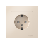 Розетка 1-м СП AtlasDesign 16А IP20 с заземл. защ. шторки в сборе беж. SE ATN000244 — изображение 2