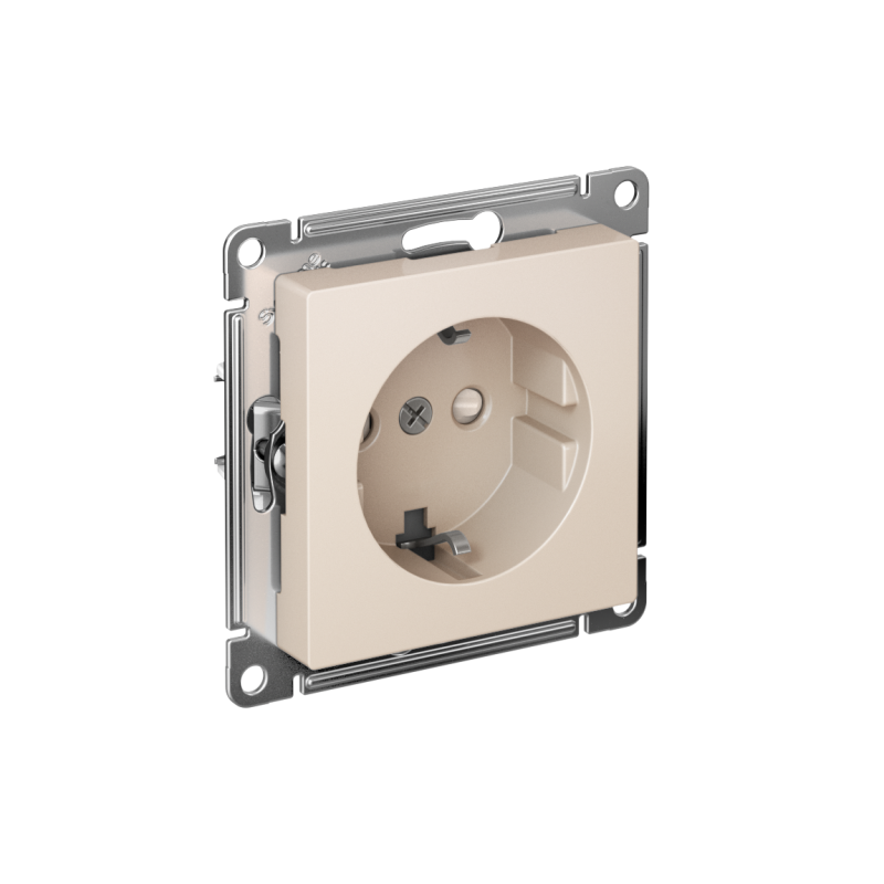ATN000245S_2.png Розетка AtlasDesign 16А с заземл. защ. шторки быстрозажим. клем. механизм беж. SE ATN000245S — изображение 1