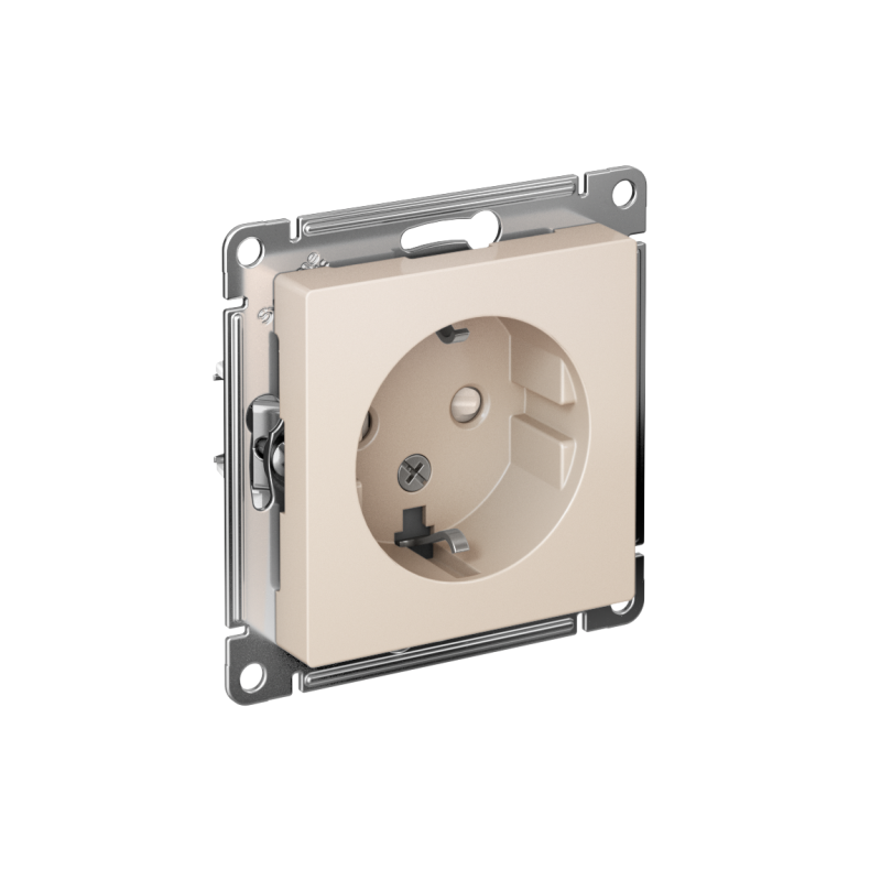 ATN000245_2.png Розетка 1-м СП AtlasDesign 16А IP20 с заземл. защ. шторки механизм беж. SE ATN000245 — изображение 1