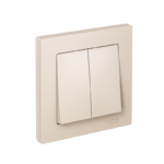 Выключатель 2-кл. СП AtlasDesign 10А IP20 (сх. 5) 10AX в сборе беж. SE ATN000252