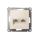 Розетка компьютерная 2-м AtlasDesign RJ45 кат.5E механизм беж. SE ATN000285 — изображение 2