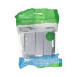 Выключатель 3-кл. СП AtlasDesign 10А IP20 (сх. 1+1+1) 10AX механизм алюм. SE ATN000331 — изображение 2